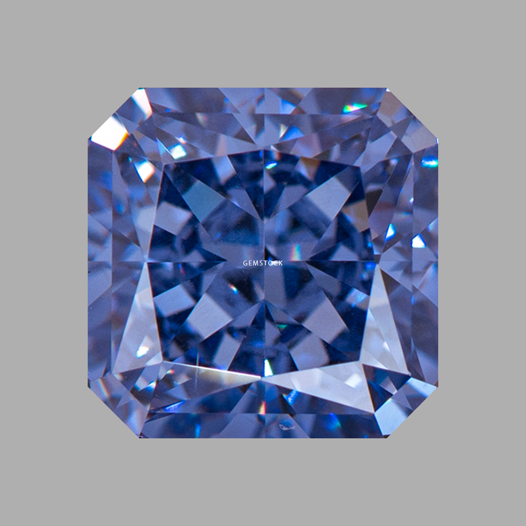 Cubic Zirconia | Corner Cut | 10x10 | Tanzanite Blue | G-057