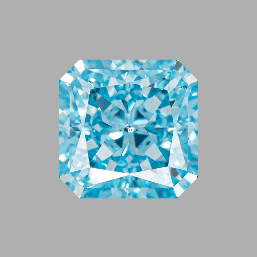 Cubic Zirconia | Corner Cut | 8x8 | Aquamarine | G-049