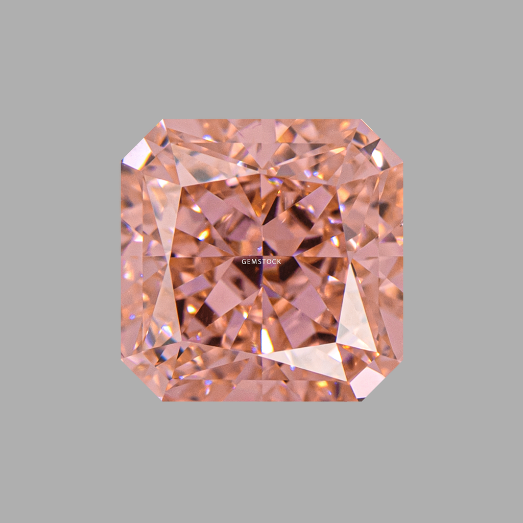 Cubic Zirconia | Corner Cut | 8x8 | Peach | G-01