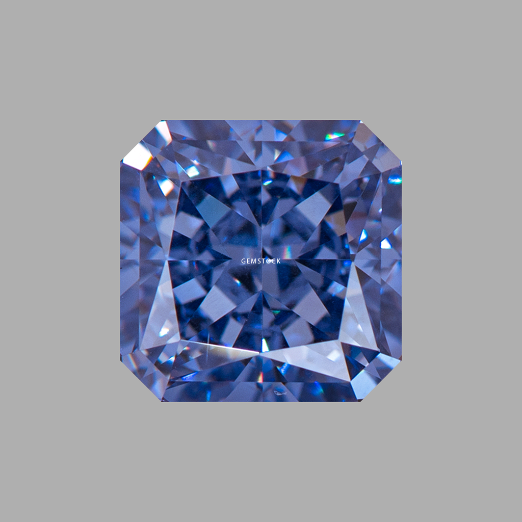Cubic Zirconia | Corner Cut | 8x8 | Tanzanite Blue | G-057