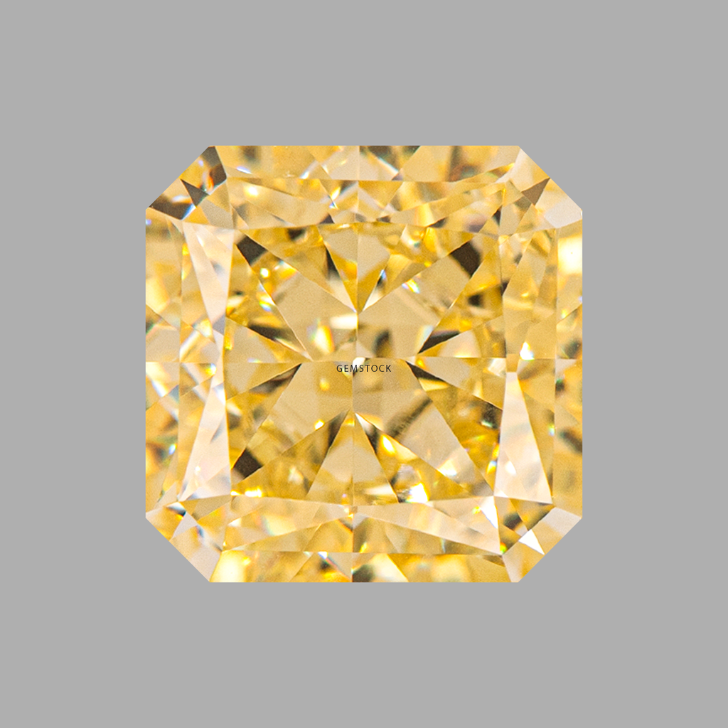 Cubic Zirconia | Corner Cut | 9x9 | Vivid Yellow | G-024