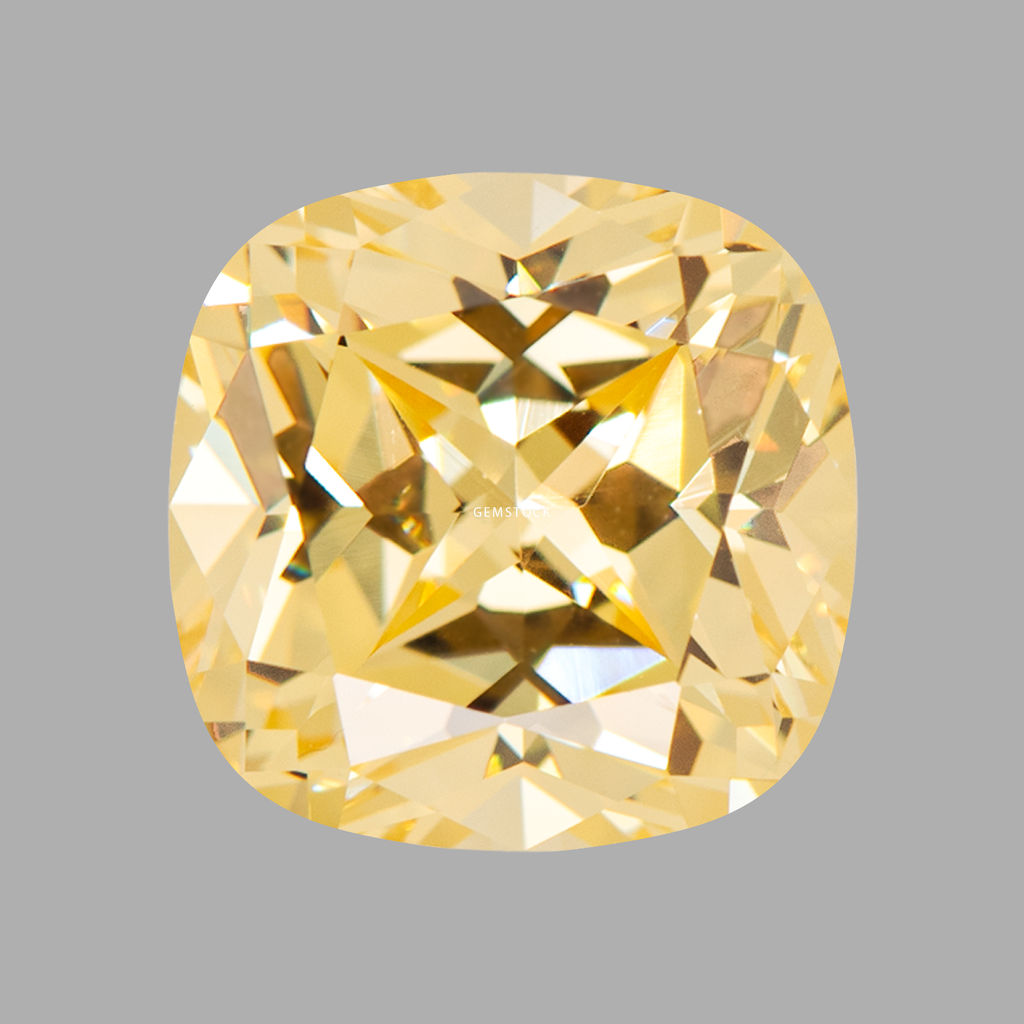 Cubic Zirconia | Cushion | 10x10 | Canary Yellow | G-023