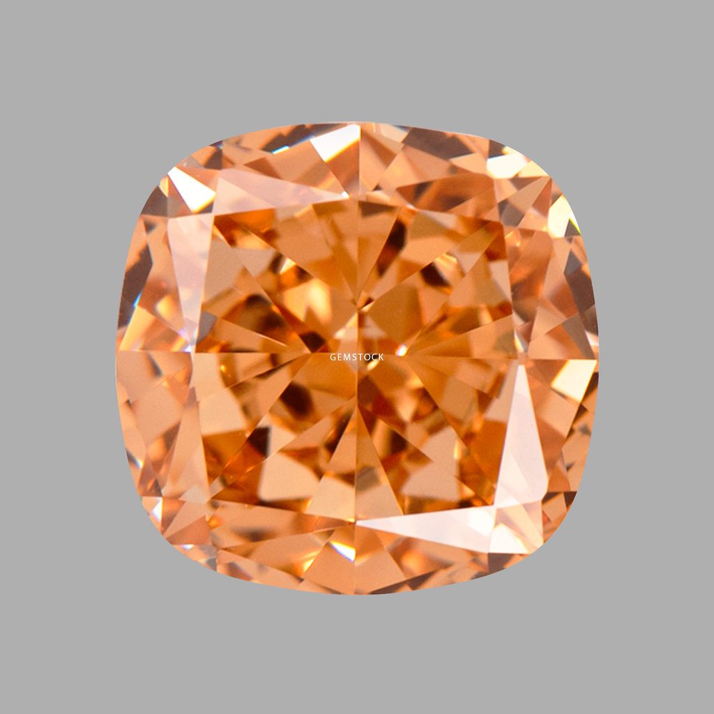 Cubic Zirconia | Cushion | 10x10 | Champagne | G-027