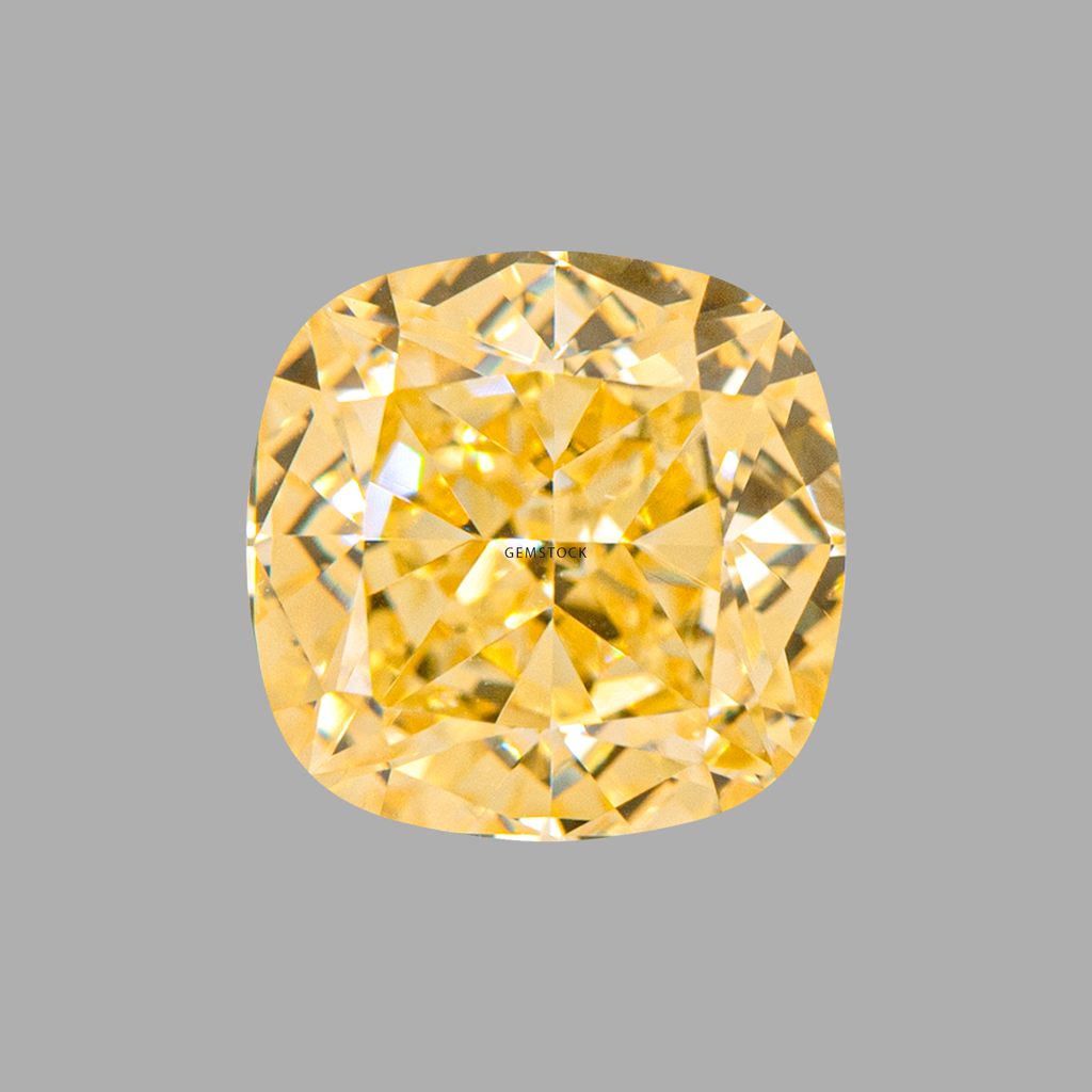 Cubic Zirconia | Cushion | 6x6 | Intense Yellow | G-025