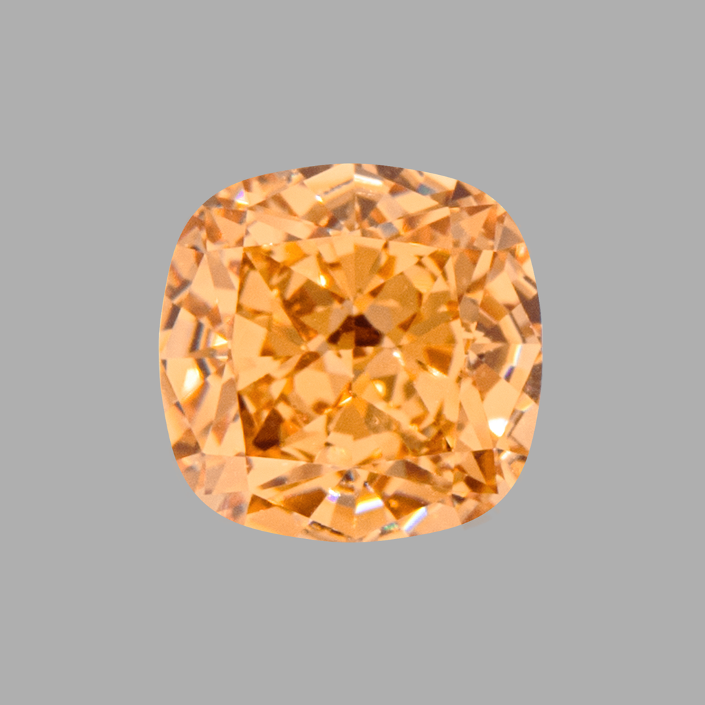 Cubic Zirconia | Cushion | 6x6 | Orange | G-03