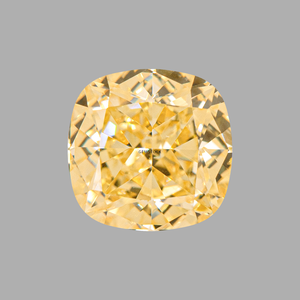 Cubic Zirconia | Cushion | 6x6 | Vivid Yellow | G-024
