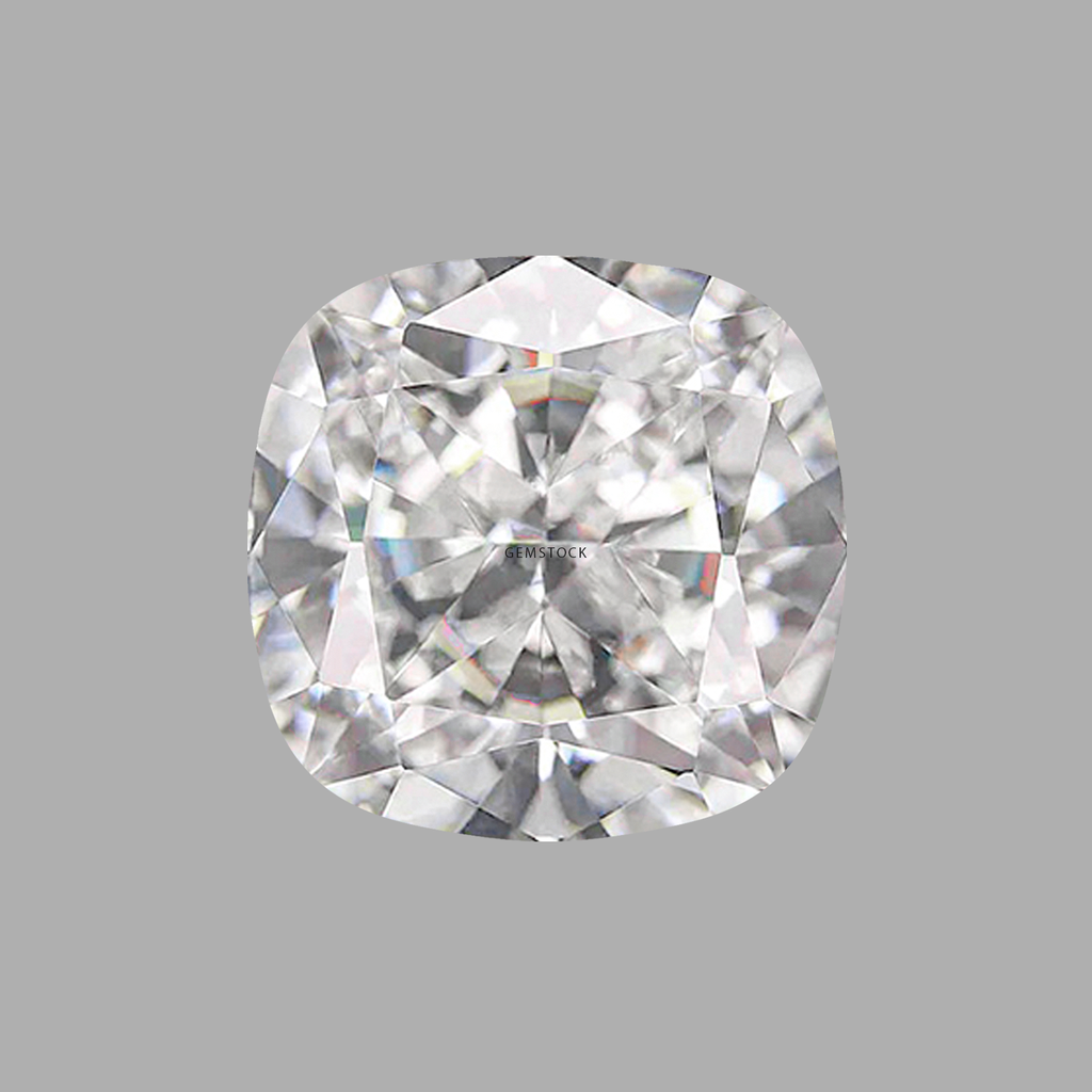 Cubic Zirconia | Cushion | 6x6 | White| G-021