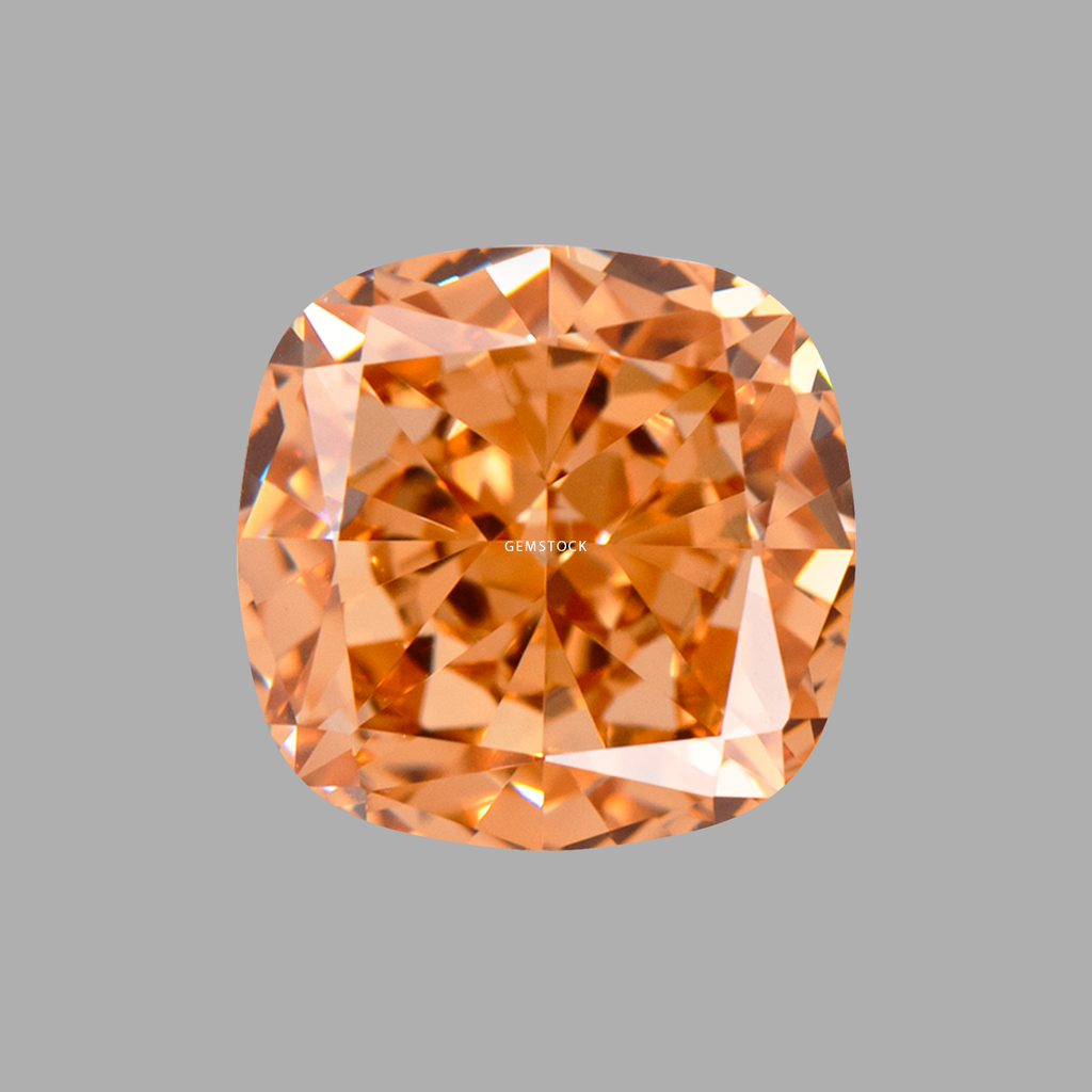 Cubic Zirconia | Cushion | 8x8 | Champagne | G-027