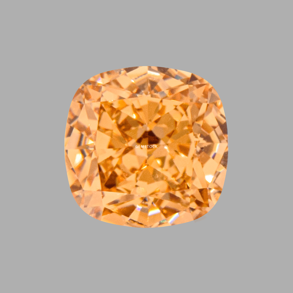 Cubic Zirconia | Cushion | 8x8 | Orange | G-03