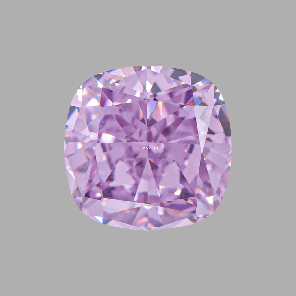 Cubic Zirconia | Cushion | 8x8 | Pinkisk Purple - B | G-010