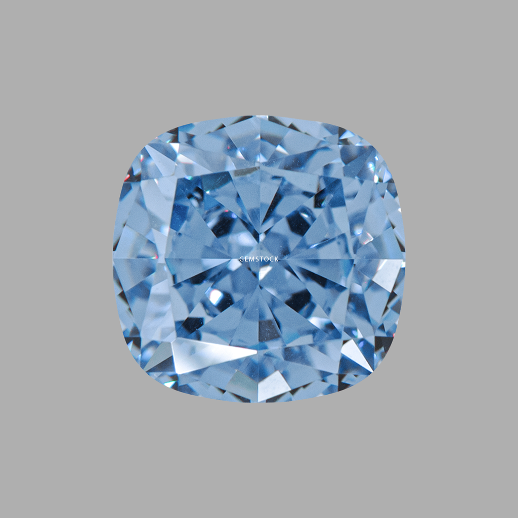 Cubic Zirconia | Cushion | 8x8 | Sea Blue | G-052