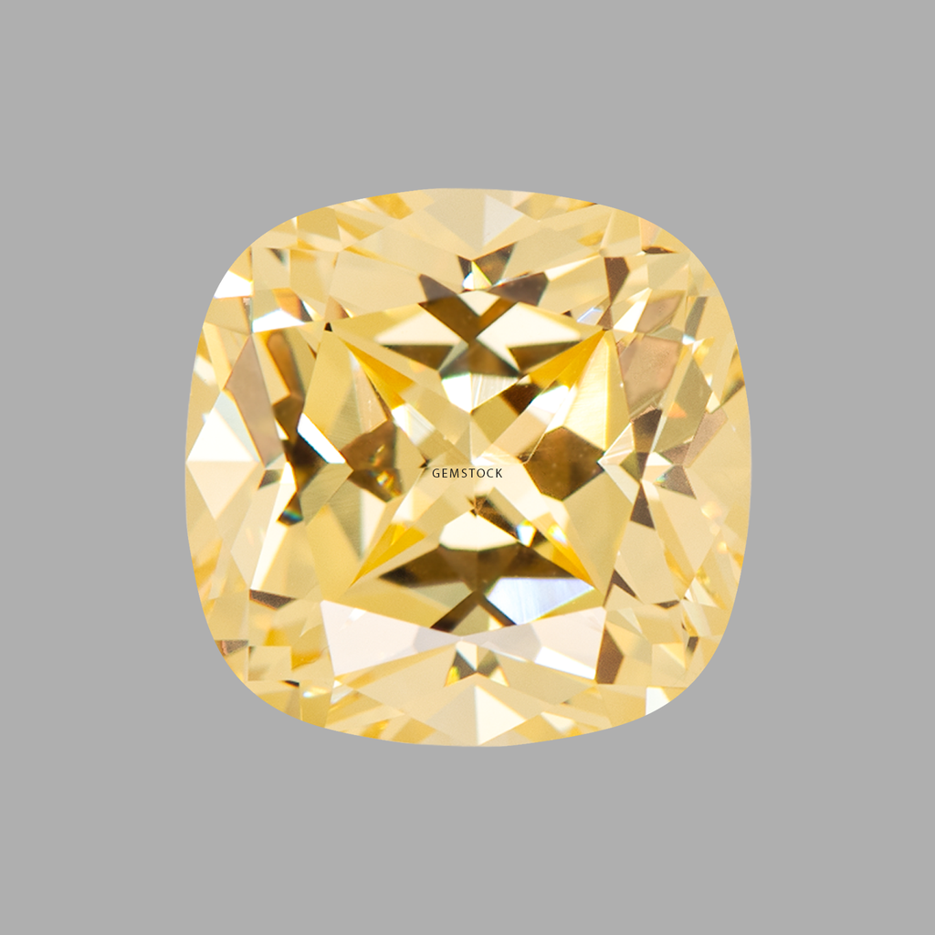 Cubic Zirconia | Cushion | 9x9 | Canary Yellow | G-023