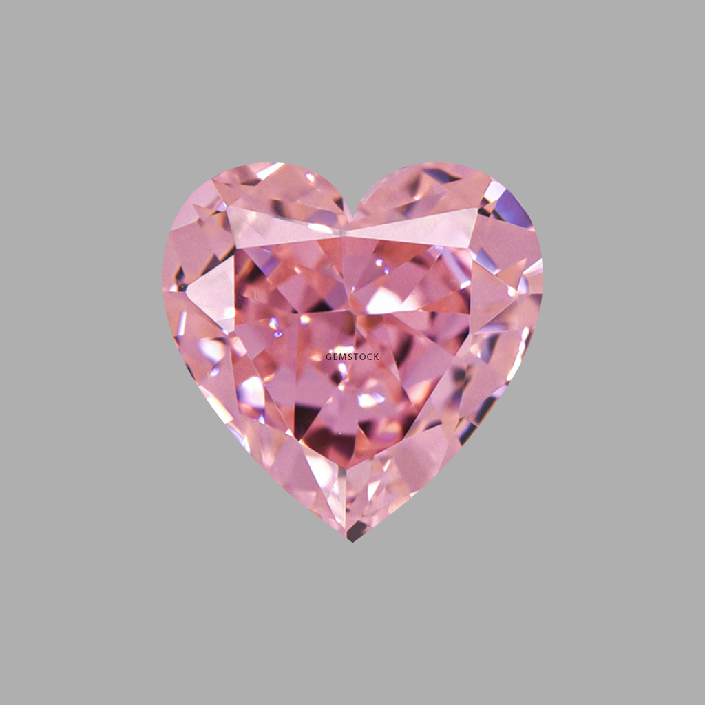 Cubic Zirconia | Heart | 6x6  | Pink | G-08