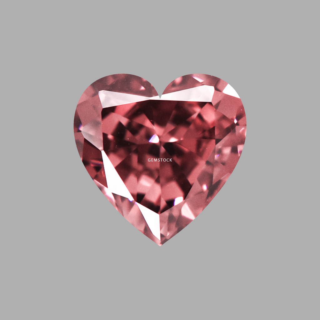 Cubic Zirconia | Heart | 6x6 | Magenta | G-015