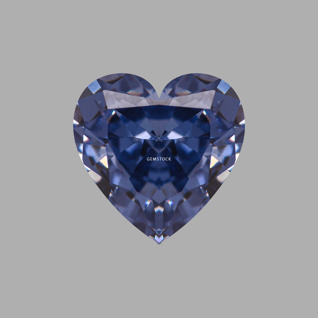 Cubic Zirconia | Heart | 6x6 | Tanzanite Blue | G-057