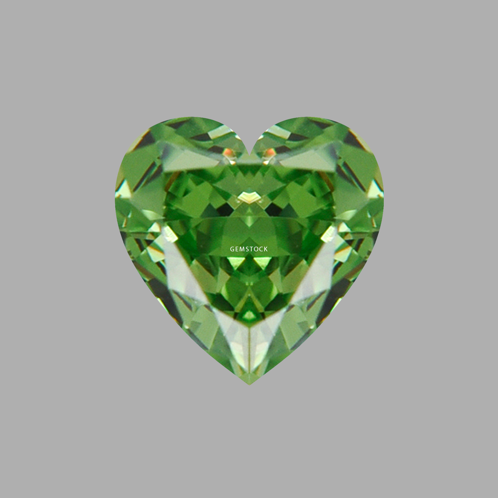 Cubic Zirconia | Heart | 6x6 | Tsavorite | G-039