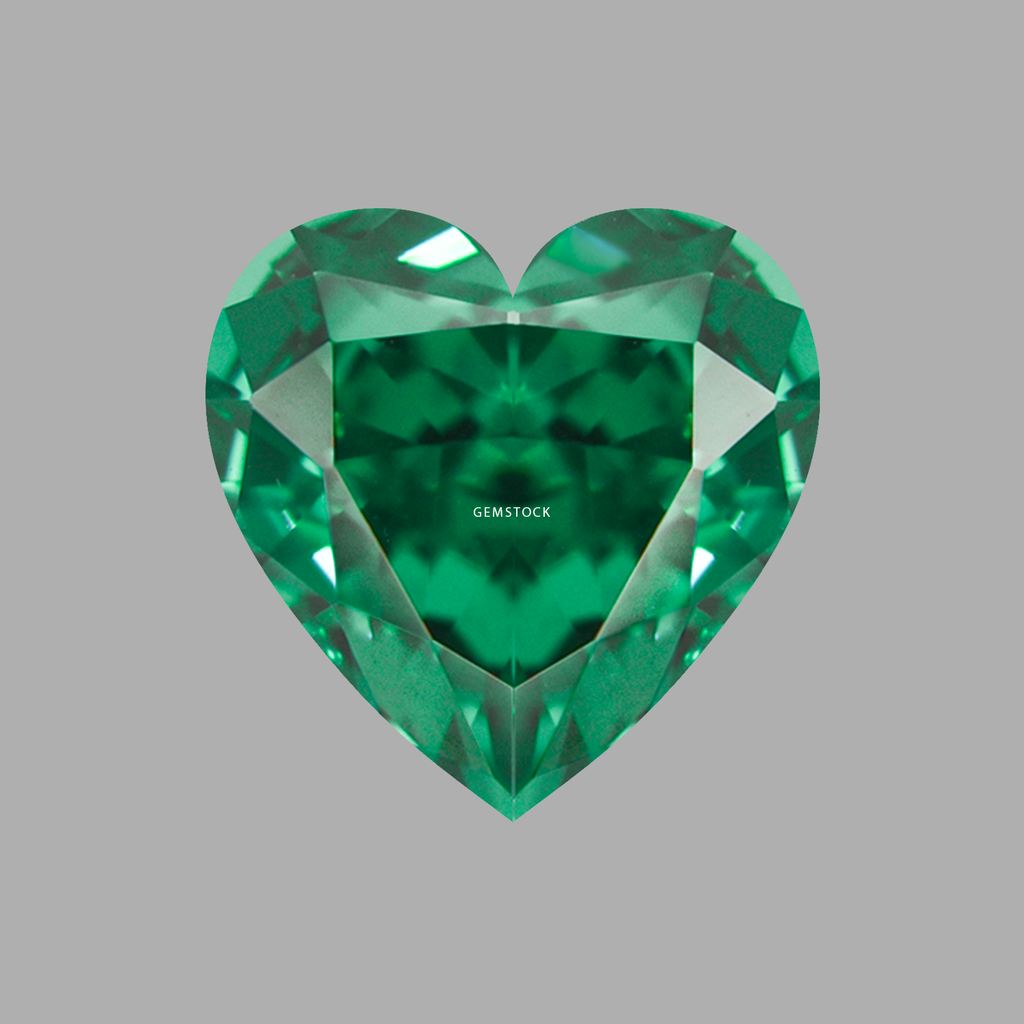 Cubic Zirconia | Heart | 8x8 | Light Green | G-036