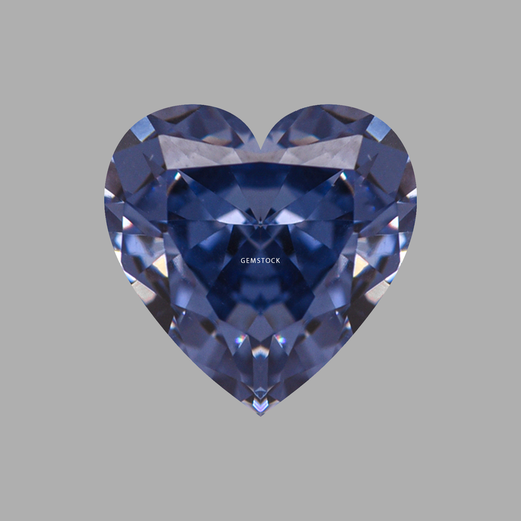 Cubic Zirconia | Heart | 8x8 | Tanzanite Blue | G-057