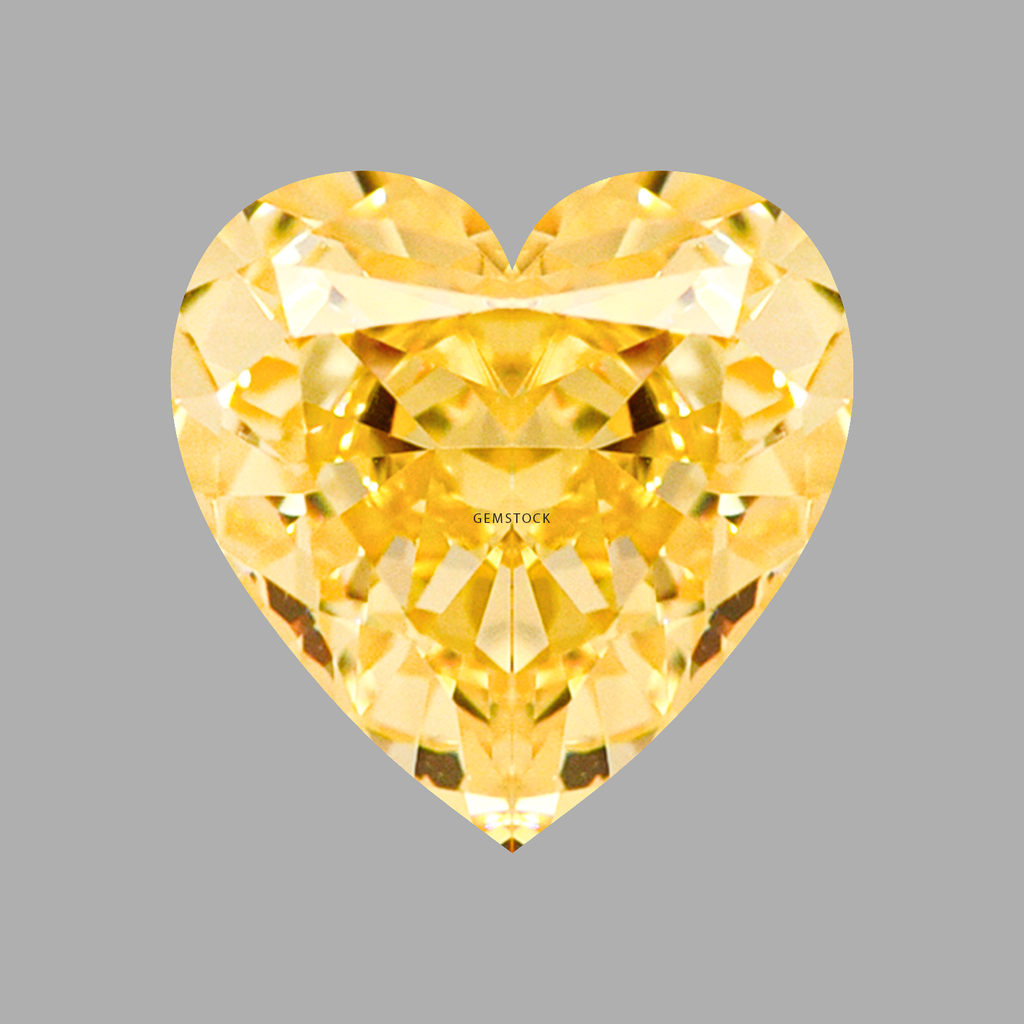 Cubic Zirconia | Heart | 9x9 | Canary Yellow | G-023