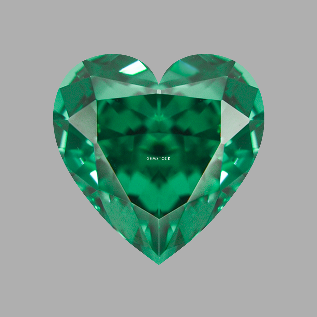 Cubic Zirconia | Heart | 9x9 | Light Green | G-036