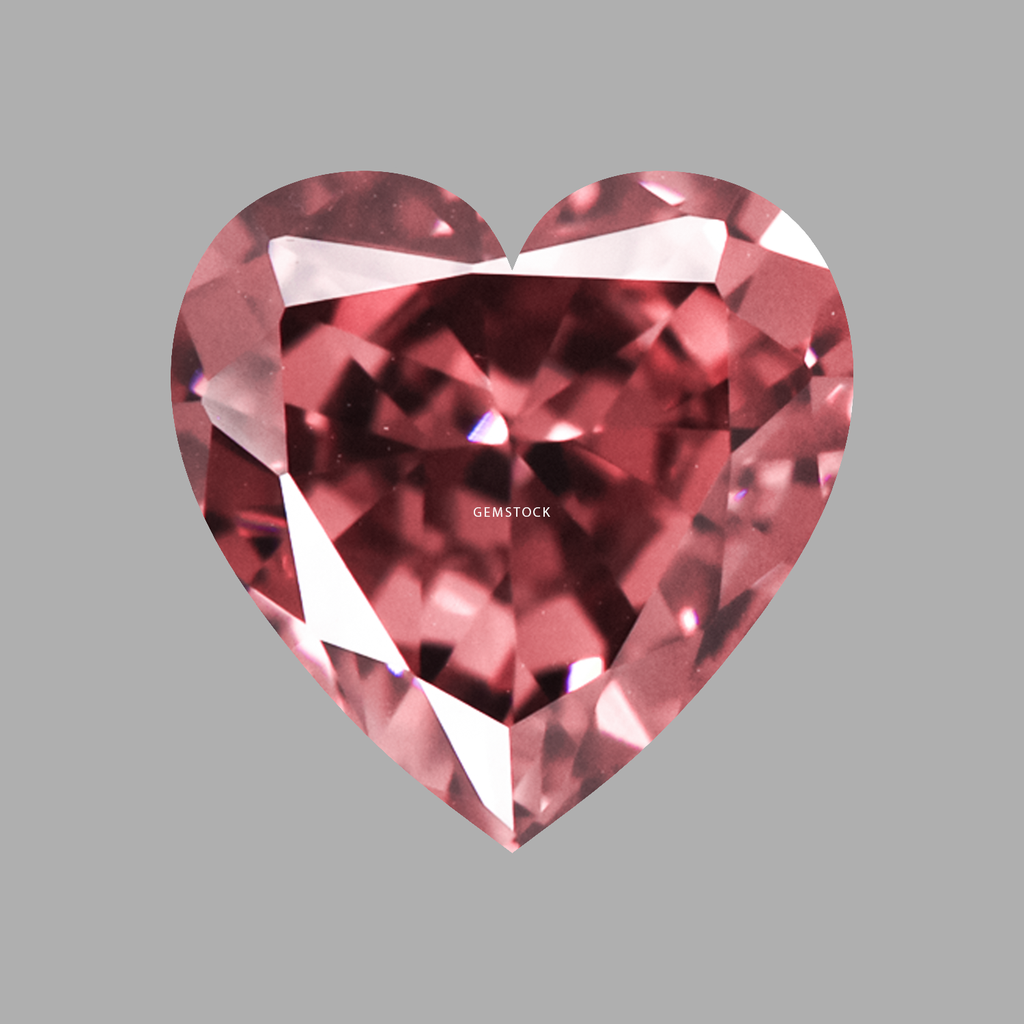 Cubic Zirconia | Heart | 9x9 | Magenta | G-015