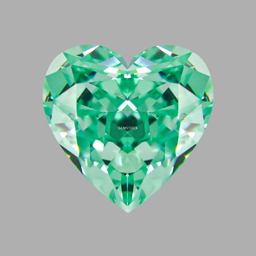 Cubic Zirconia | Heart | 9x9 | Paraiba | G-034