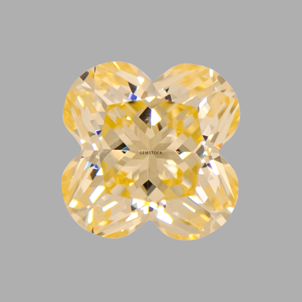 Cubic Zirconia | Leaf Clover | 9x9 | Canary Yellow | G-023