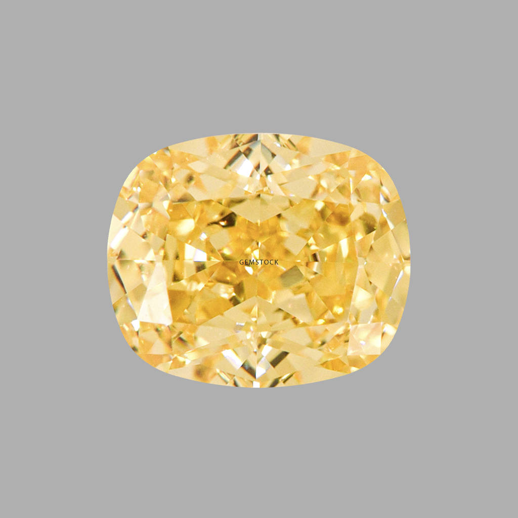 Cubic Zirconia | Long Cushion | 8x10 | Vivid Yellow | G-024