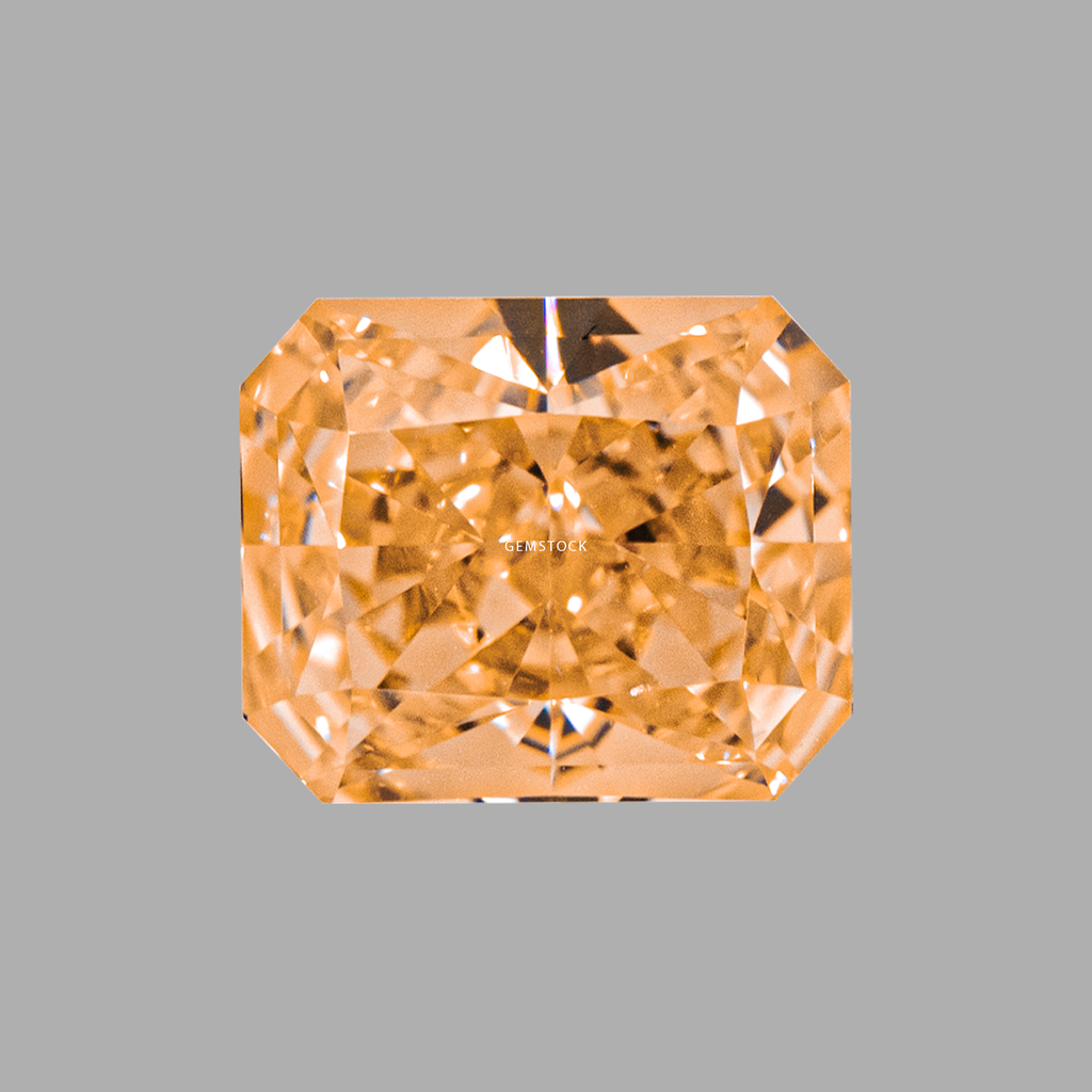 Cubic Zirconia | Octagon | 6x8  | Orange | G-03