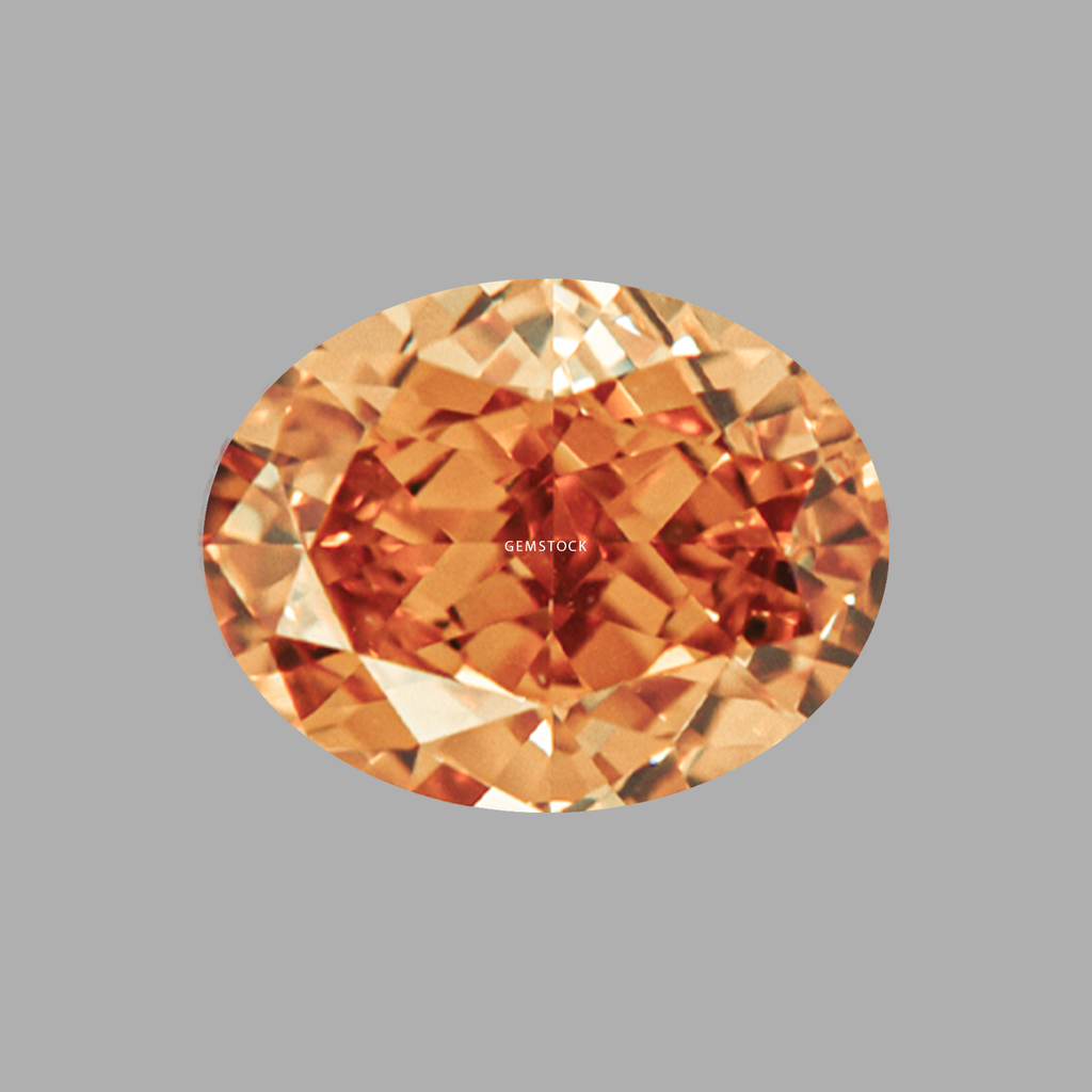 Cubic Zirconia | Oval | 6x8 | Champagne | G-027