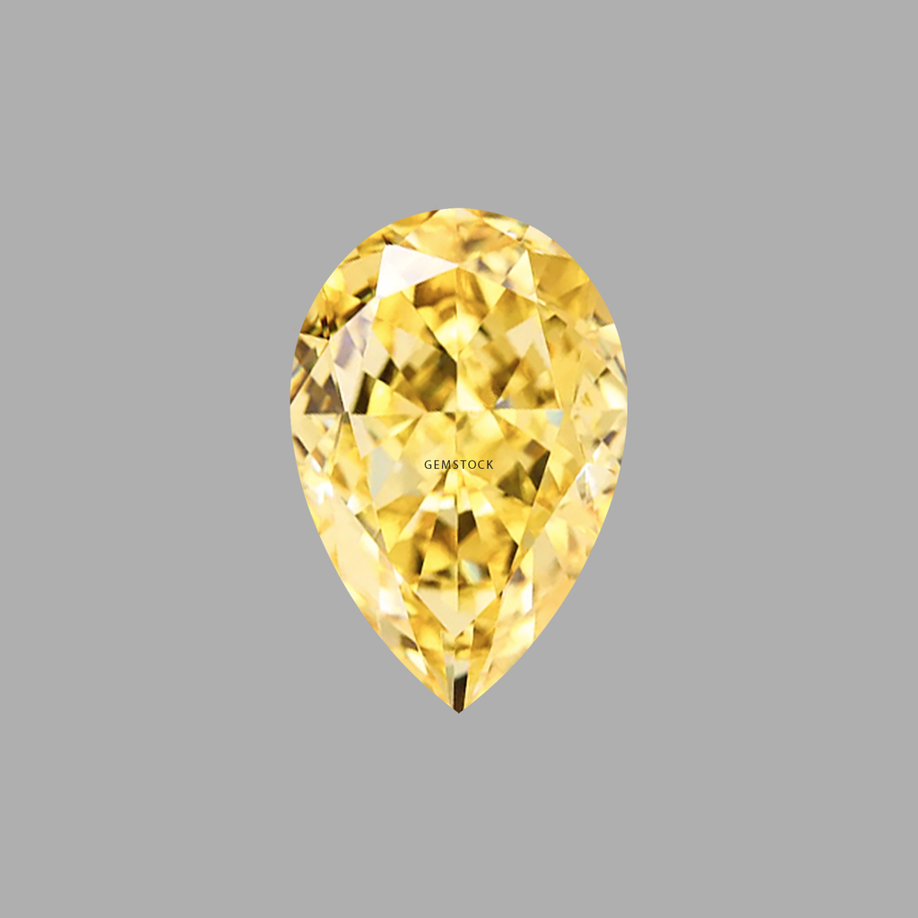 Cubic Zirconia | Pear | 4x6 | Canary Yellow | G-023