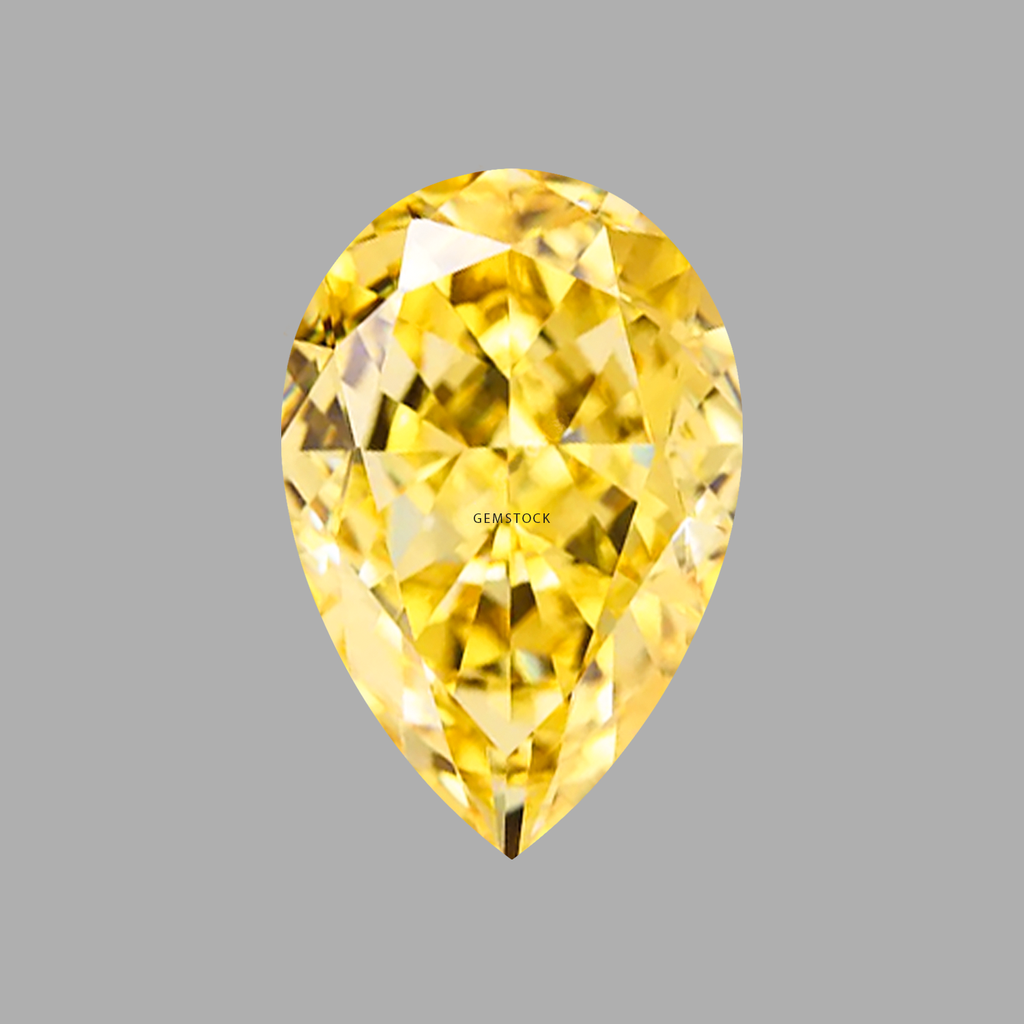 Cubic Zirconia | Pear | 6x9 | Vivid Yellow | G-024