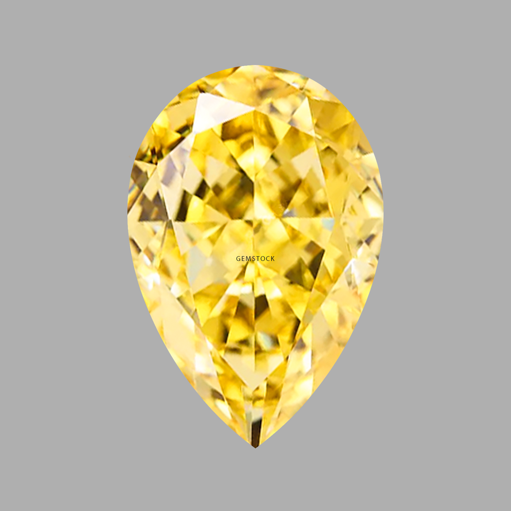 Cubic Zirconia | Pear | 8x12 | Vivid Yellow | G-024