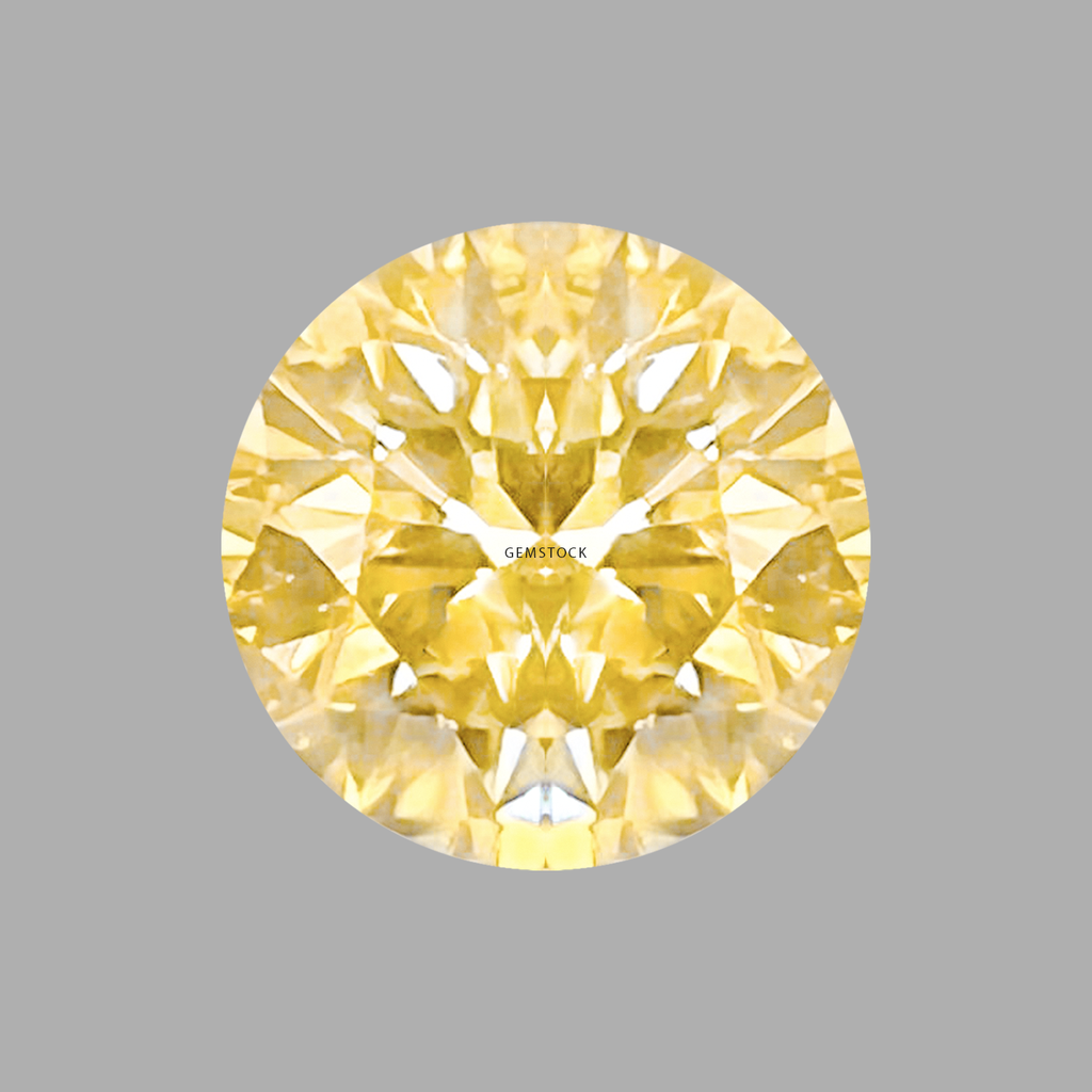 Cubic Zirconia | Round | 6.5x6.5 | Canary Yellow | G-023