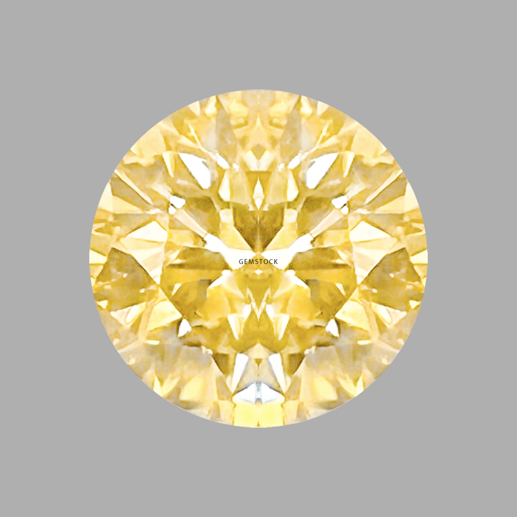Cubic Zirconia | Round | 8x8 | Canary Yellow | G-023